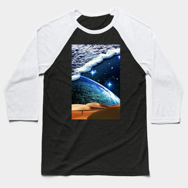 Ocean Space Baseball T-Shirt by SeamlessOo